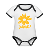 Dufte - Baby Bio-Kurzarm-Kontrastbody - white/black