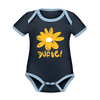 Dufte - Baby Bio-Kurzarm-Kontrastbody - navy/sky