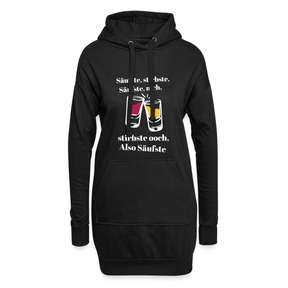 Säufste - Hoodie-Kleid - black