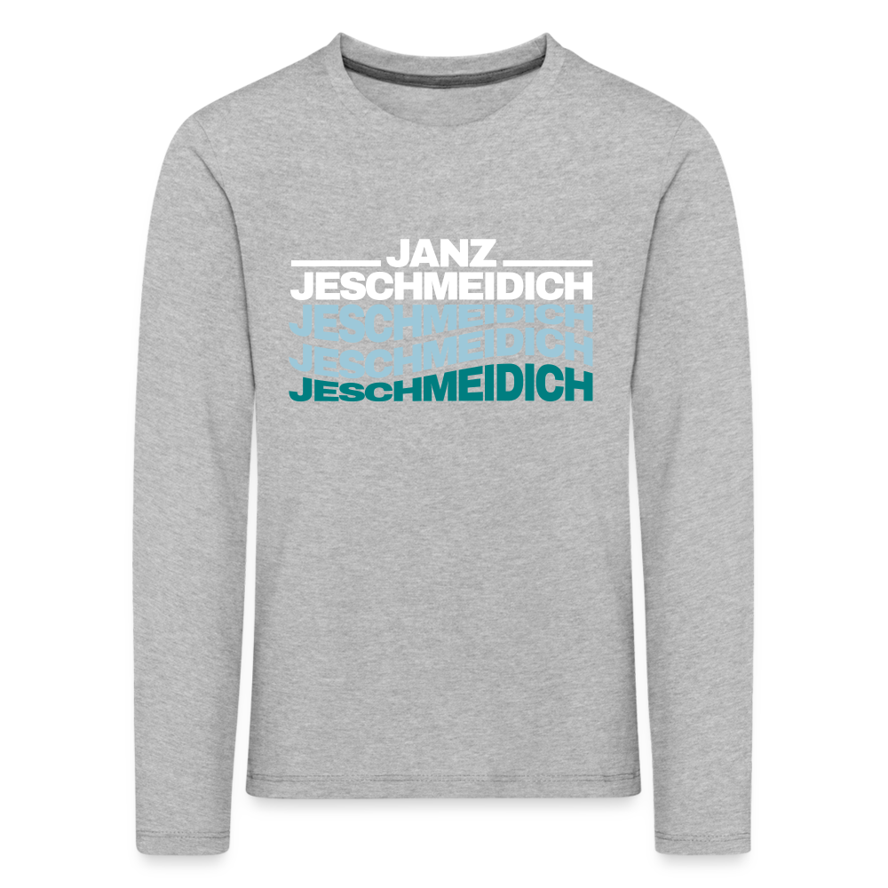Janz Jeschmeidich - Kinder Langarmshirt - heather grey