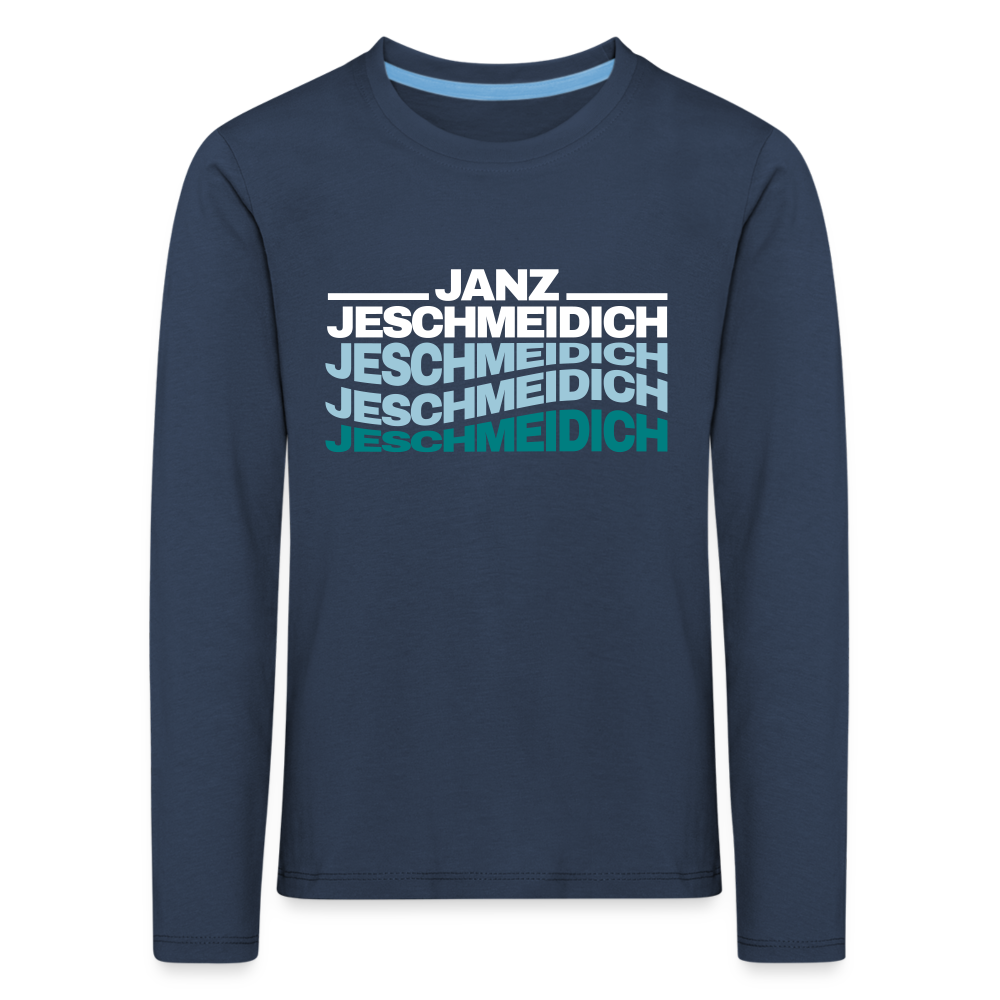 Janz Jeschmeidich - Kinder Langarmshirt - navy