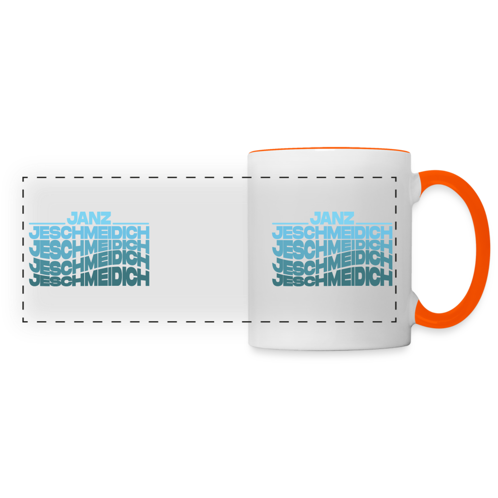 Janz Jeschmeidich - Tasse zweifarbig - white/orange