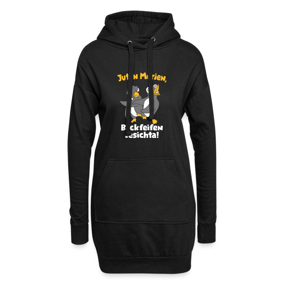 Juten Morjen, Backfeifenjesichta! - Hoodie-Kleid - black