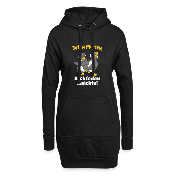 Juten Morjen, Backfeifenjesichta! - Hoodie-Kleid - black