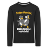 Juten Morjen, Backfeifenjesichta! - Kinder Langarmshirt - black