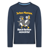 Juten Morjen, Backfeifenjesichta! - Kinder Langarmshirt - navy