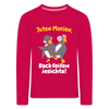 Juten Morjen, Backfeifenjesichta! - Kinder Langarmshirt - dark pink