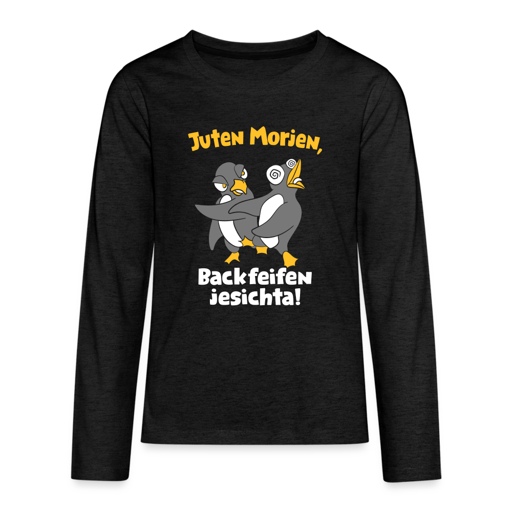 Juten Morjen, Backfeifenjesichta! - Teenager Langarmshirt - charcoal grey