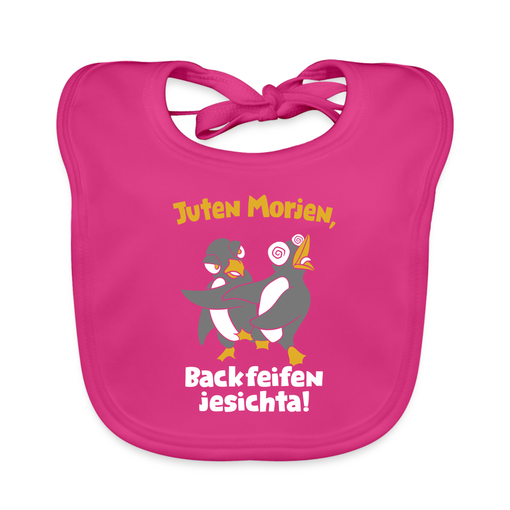 Juten Morjen, Backfeifenjesichta! - Lätzchen - fuchsia