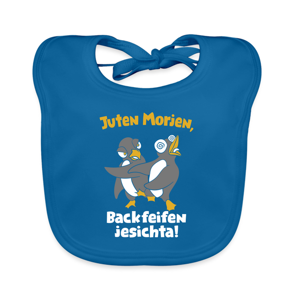 Juten Morjen, Backfeifenjesichta! - Lätzchen - peacock-blue