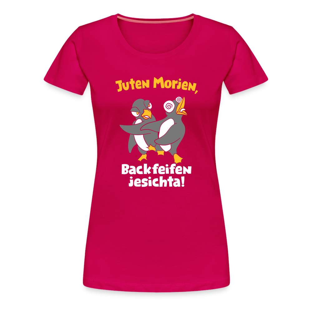 Juten Morjen, Backfeifenjesichta! - Frauen Premium T-Shirt - dark pink