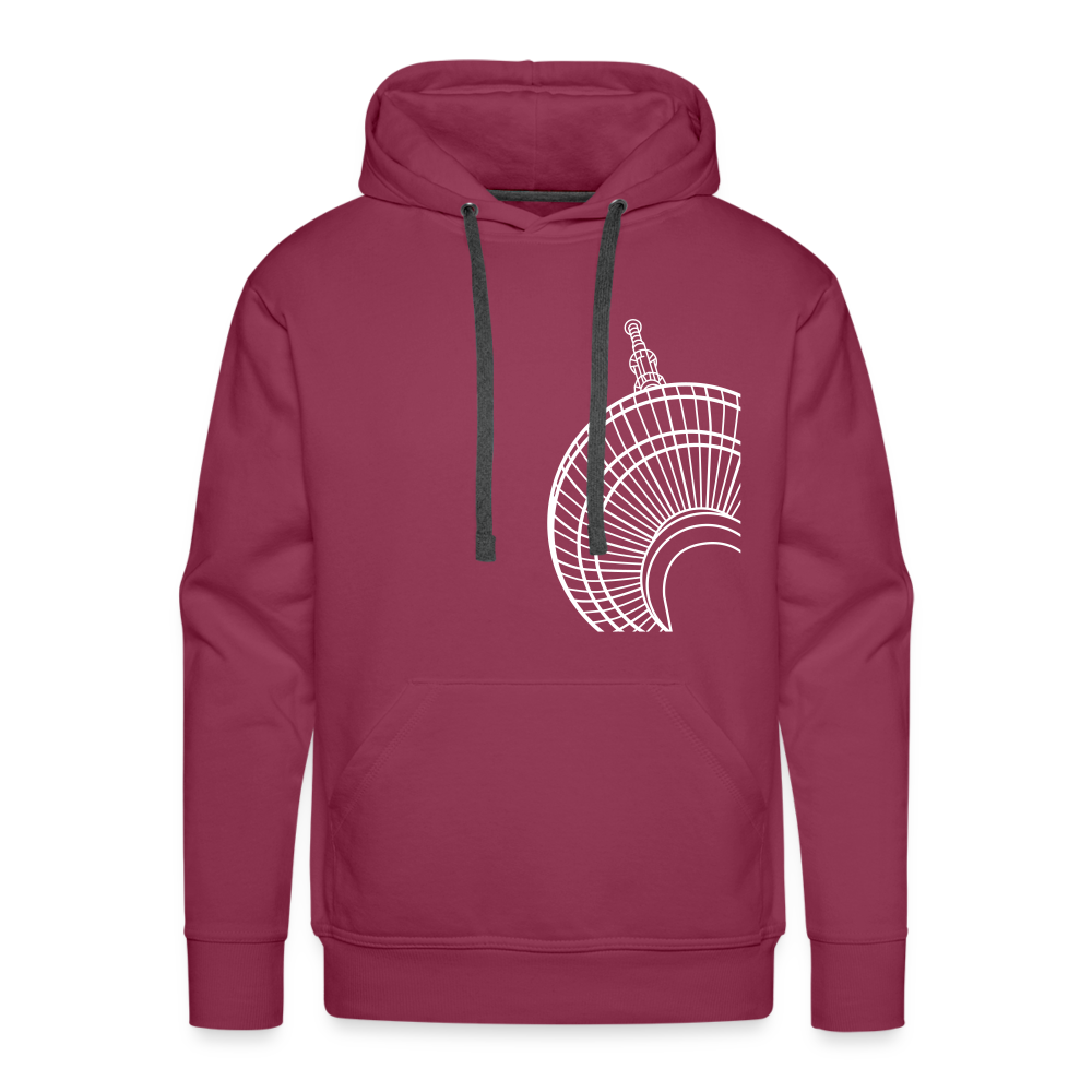 Der Turm von unten - weiß - Männer Premium Hoodie - bordeaux