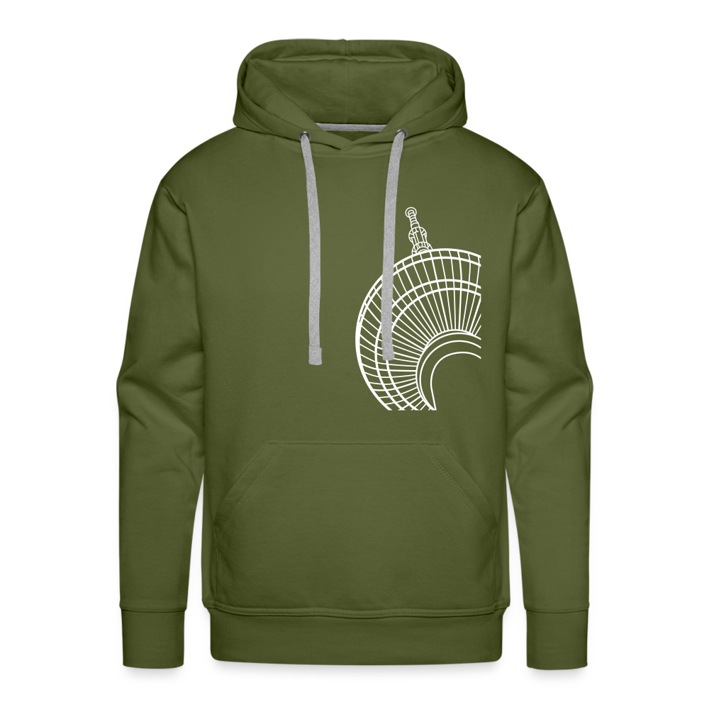 Der Turm von unten - weiß - Männer Premium Hoodie - olive green
