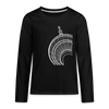 Der Turm von unten - weiß - Teenager Langarmshirt - black
