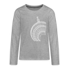 Der Turm von unten - weiß - Teenager Langarmshirt - heather grey