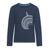 Der Turm von unten - weiß - Teenager Langarmshirt - navy