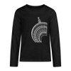 Der Turm von unten - weiß - Teenager Langarmshirt - charcoal grey