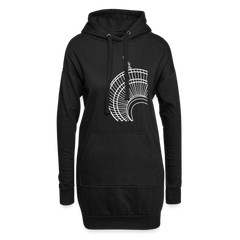 Der Turm von unten - weiß - Hoodie-Kleid