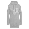 Der Turm von unten - weiß - Hoodie-Kleid - heather grey