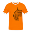 Der Turm von unten - schwarz - Männer Ringer T-Shirt - orange/white