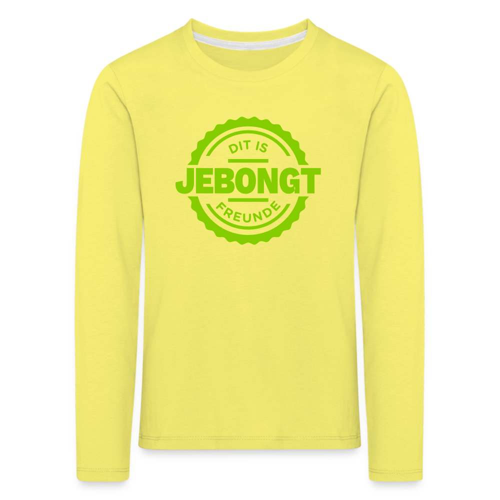 Jebongt Freunde - Kinder Langarmshirt - yellow