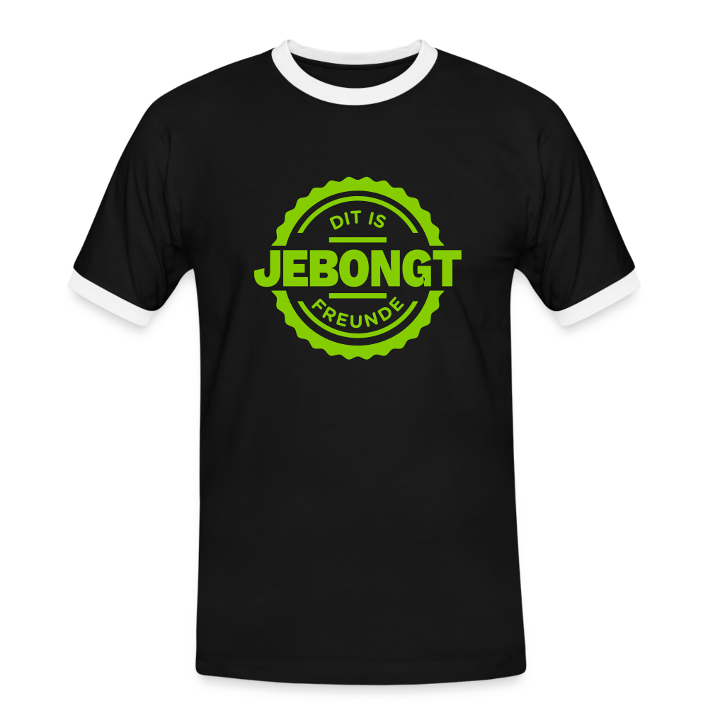 Jebongt Freunde - Männer Ringer T-Shirt - black/white