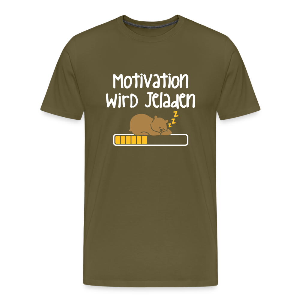 Motivation Wird Jeladen Warten - Männer Premium T-Shirt - khaki