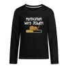 Motivation Wird Jeladen Warten - Teenager Langarmshirt - black