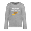 Motivation Wird Jeladen Warten - Teenager Langarmshirt - heather grey