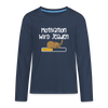 Motivation Wird Jeladen Warten - Teenager Langarmshirt - navy
