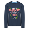Meene Bagasche Ick Lieb Sie - Kinder Langarmshirt - navy