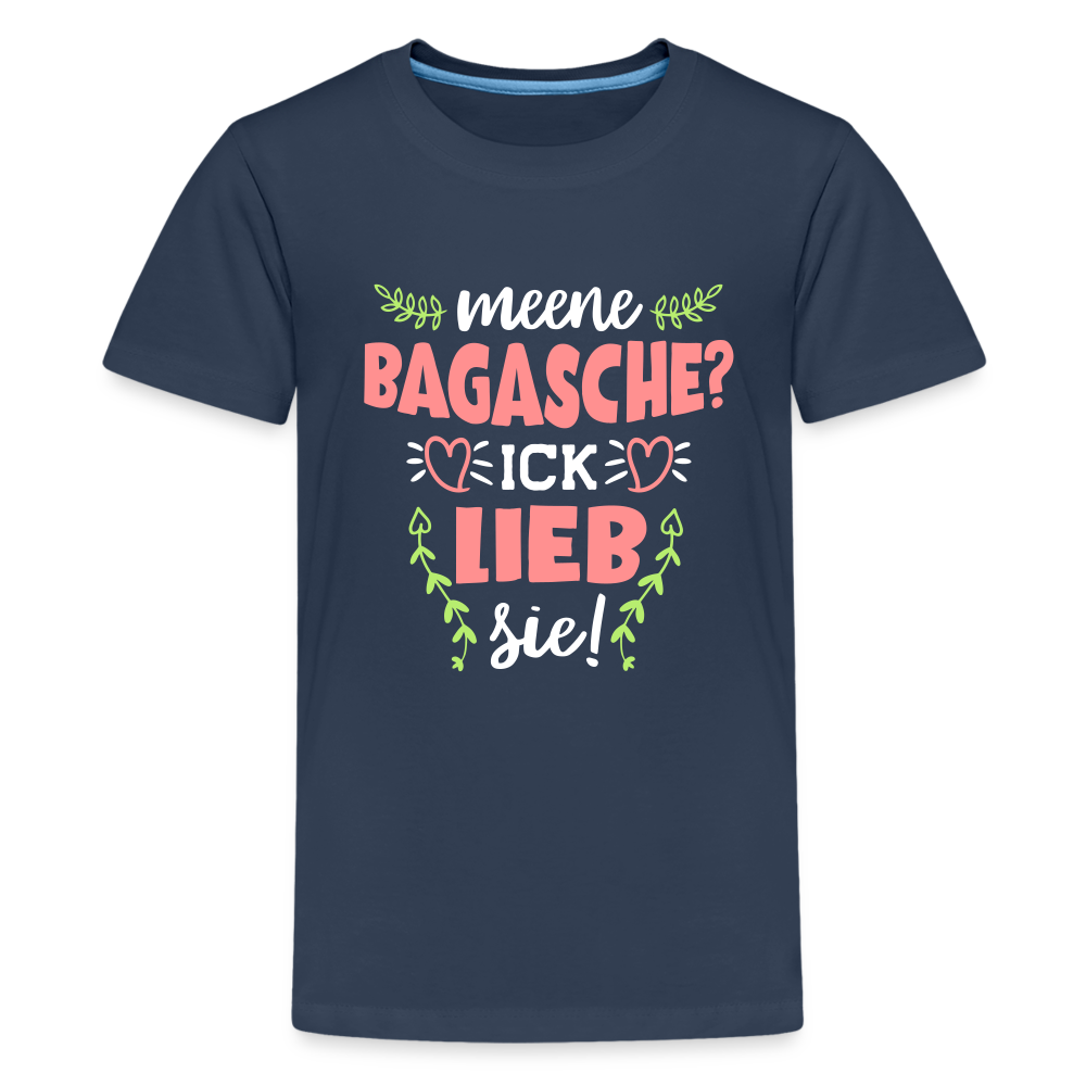 Meene Bagasche Ick Lieb Sie - Teenager Premium T-Shirt - navy