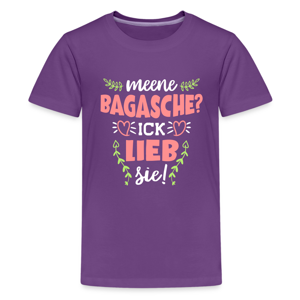 Meene Bagasche Ick Lieb Sie - Teenager Premium T-Shirt - purple