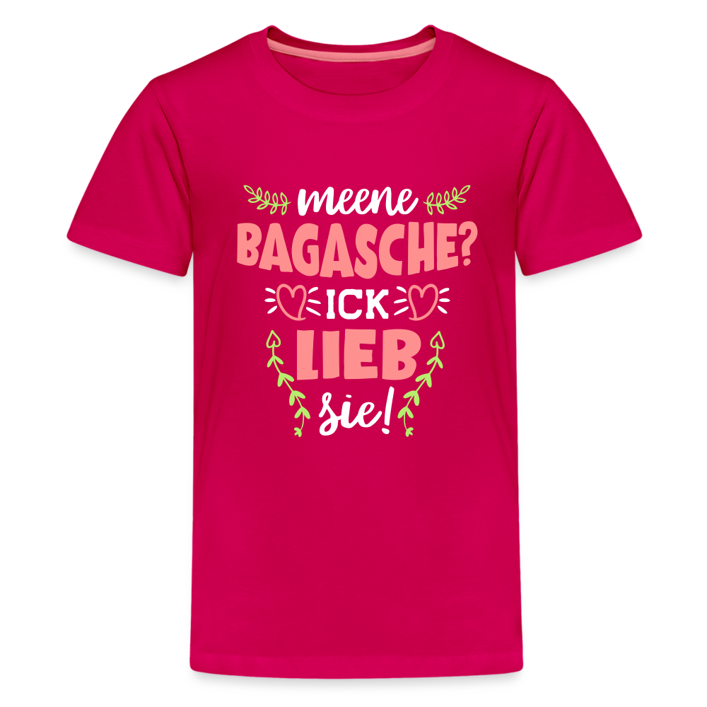 Meene Bagasche Ick Lieb Sie - Teenager Premium T-Shirt - dark pink