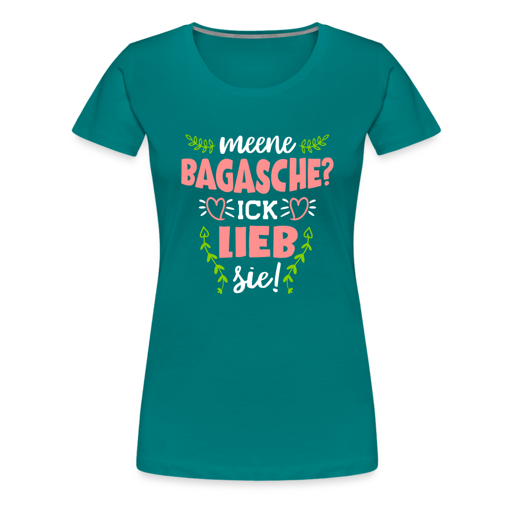 Meene Bagasche Ick Lieb Sie - Frauen Premium T-Shirt - diva blue
