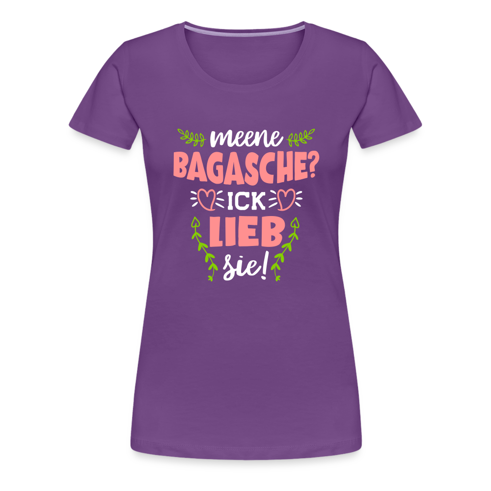 Meene Bagasche Ick Lieb Sie - Frauen Premium T-Shirt - purple