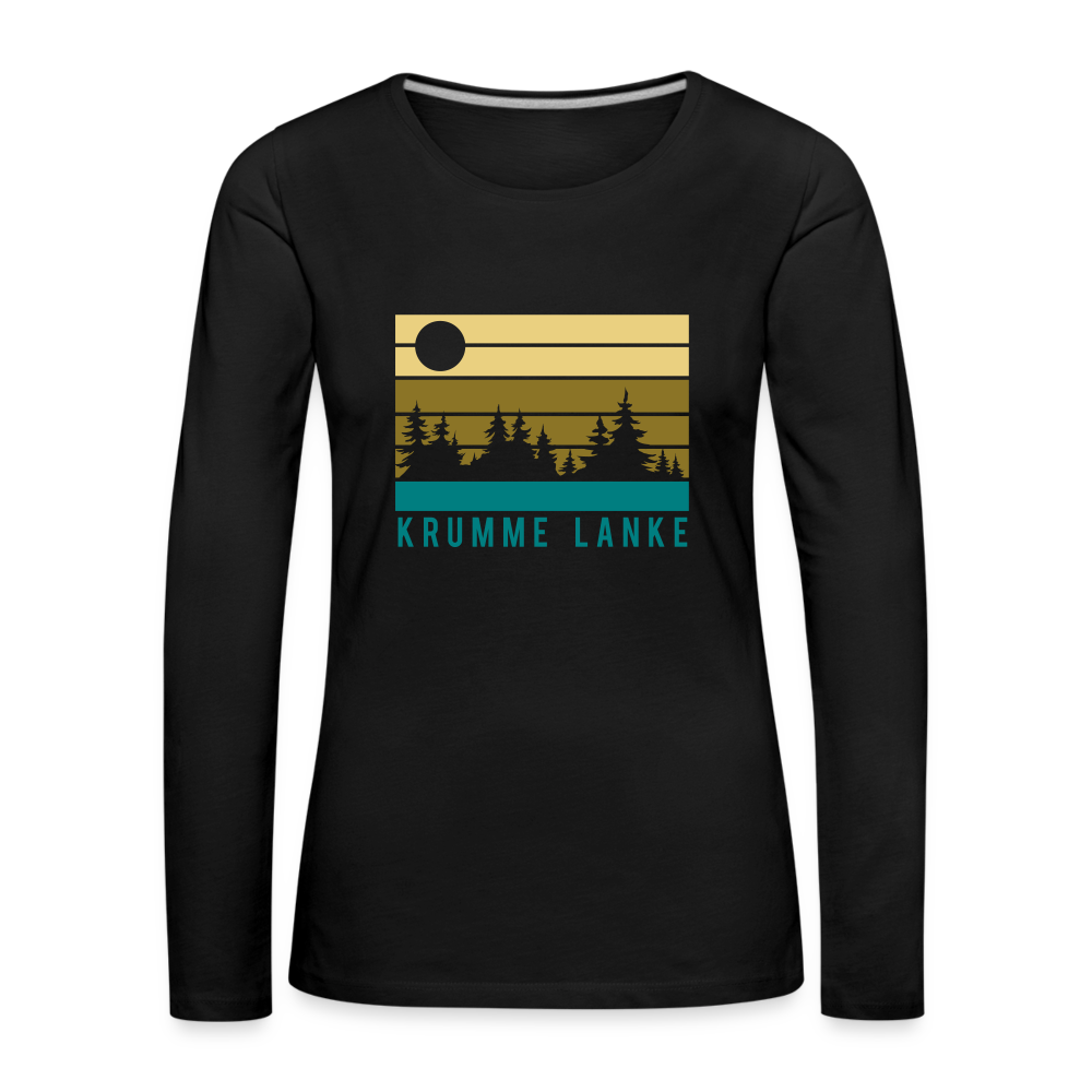 Krumme Lanke - Frauen Premium Langarmshirt - black