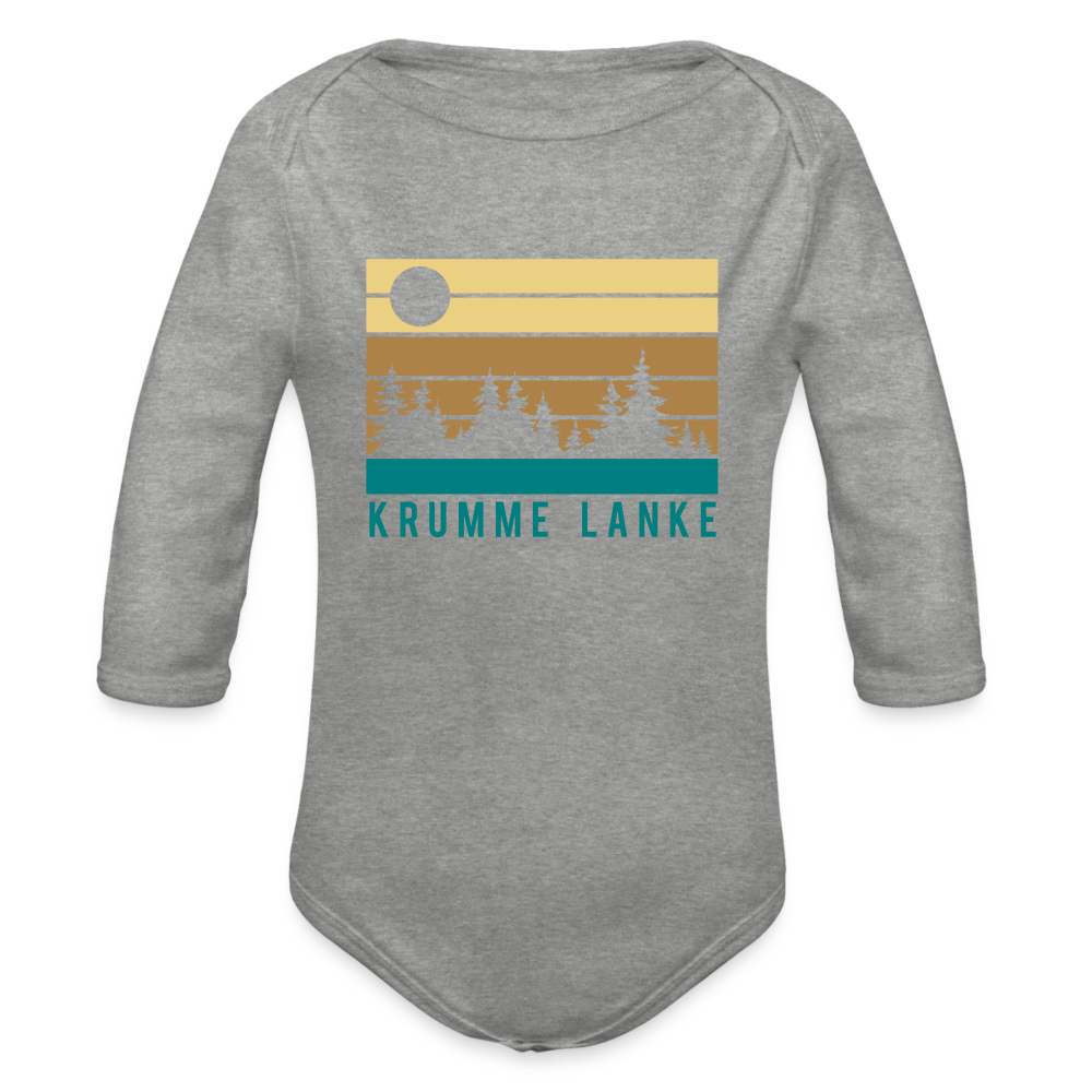 Krumme Lanke - Bio-Langarmbody - heather grey