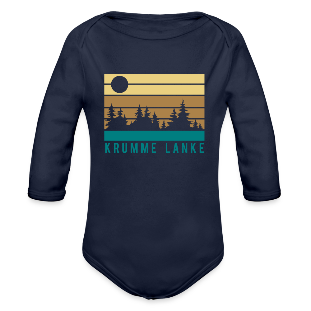Krumme Lanke - Bio-Langarmbody - dark navy