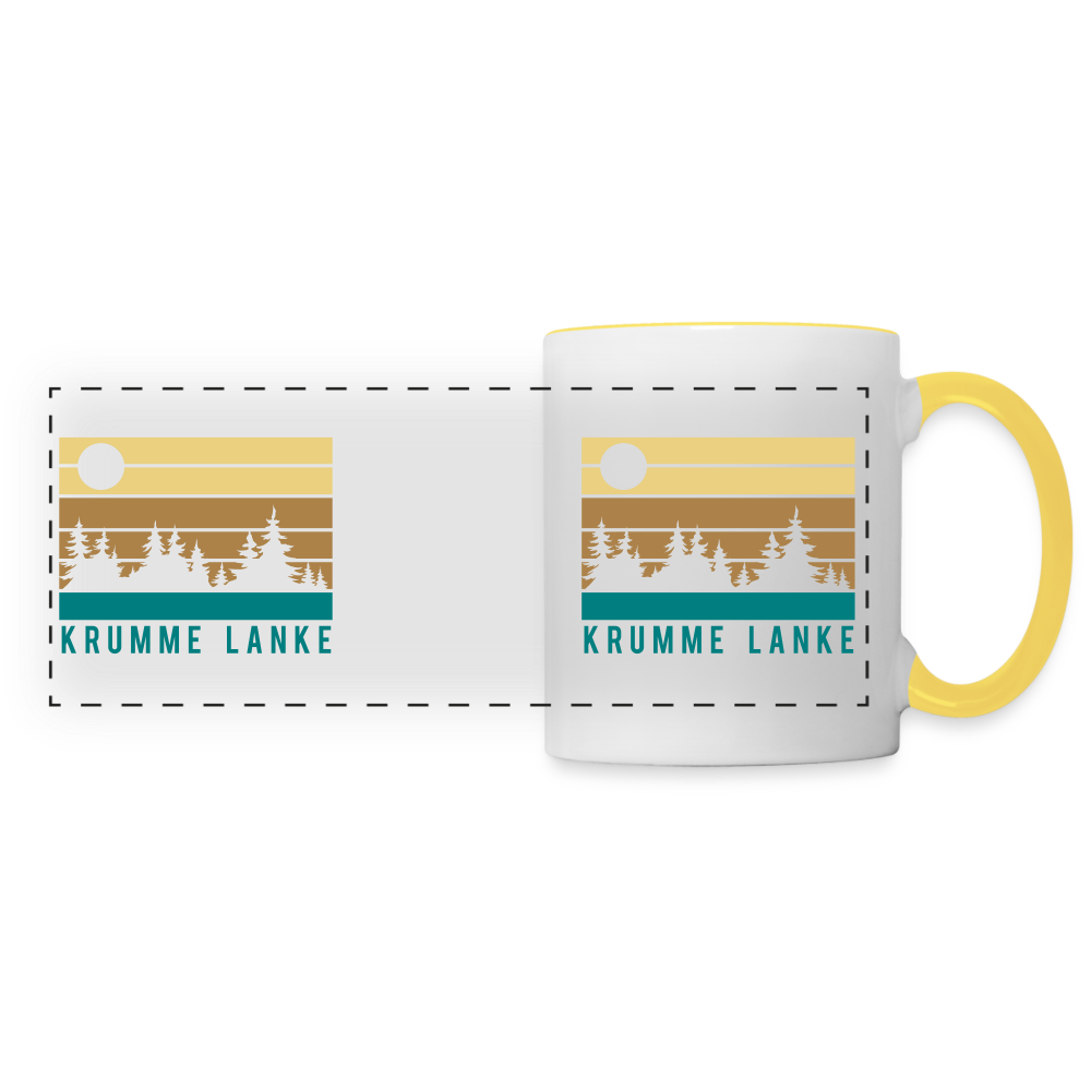 Krumme Lanke - Tasse zweifarbig - white/yellow