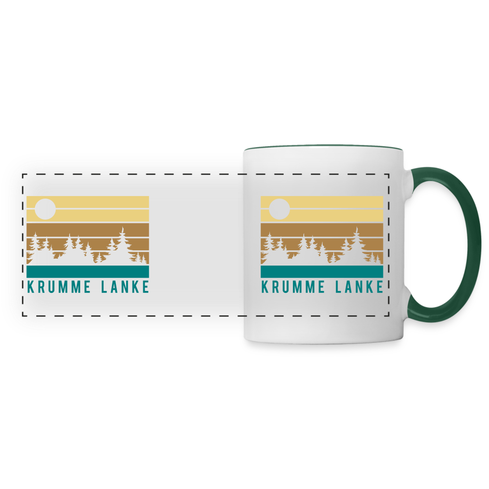 Krumme Lanke - Tasse zweifarbig - white/dark green