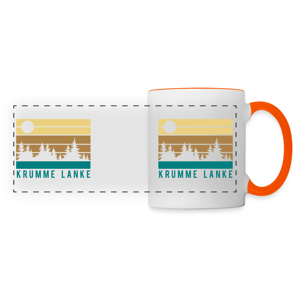 Krumme Lanke - Tasse zweifarbig - white/orange