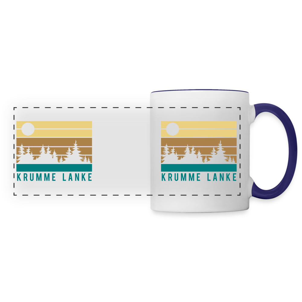 Krumme Lanke - Tasse zweifarbig - white/cobalt blue