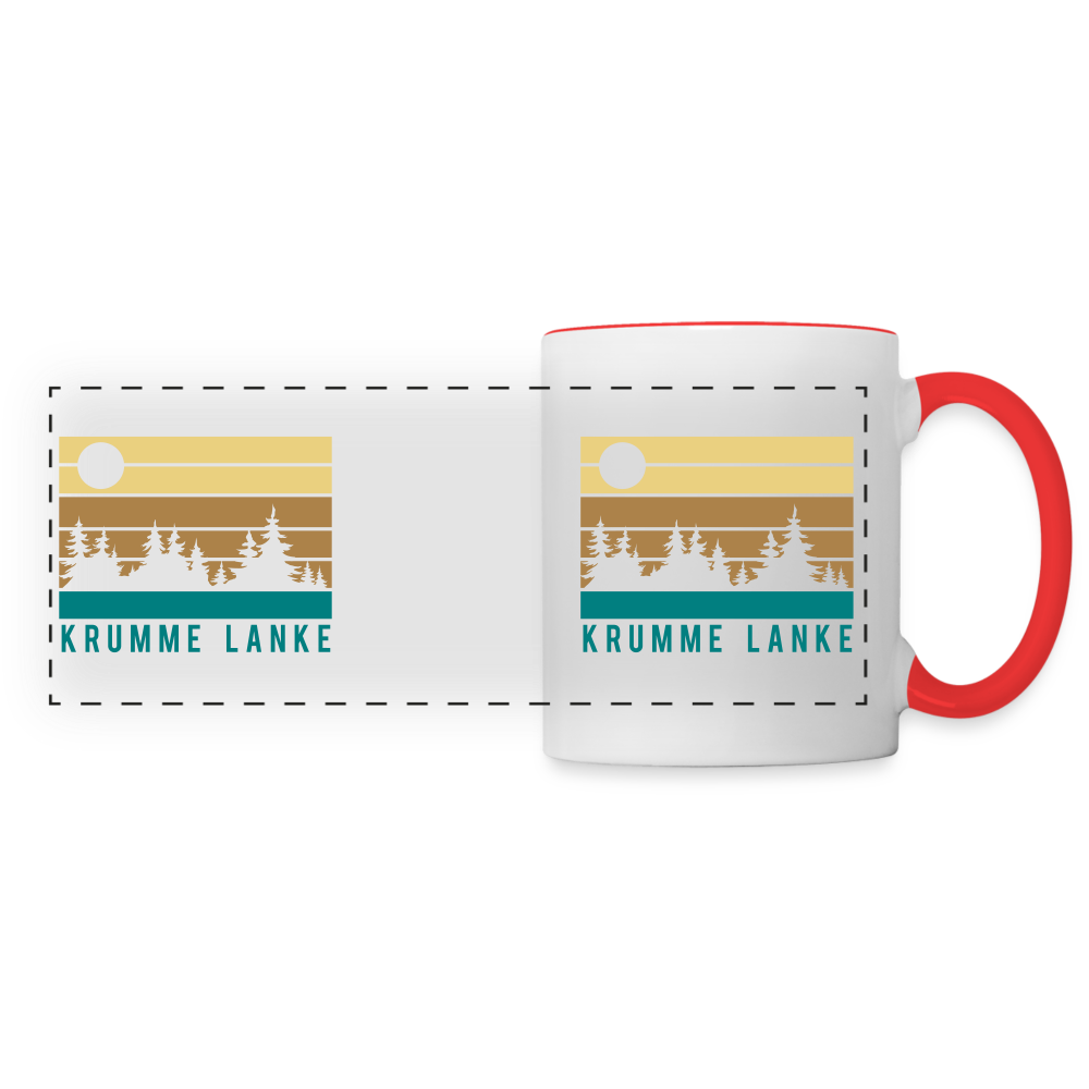 Krumme Lanke - Tasse zweifarbig - white/red
