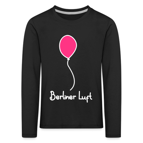 Berliner Luftballon - Kinder Langarmshirt - black