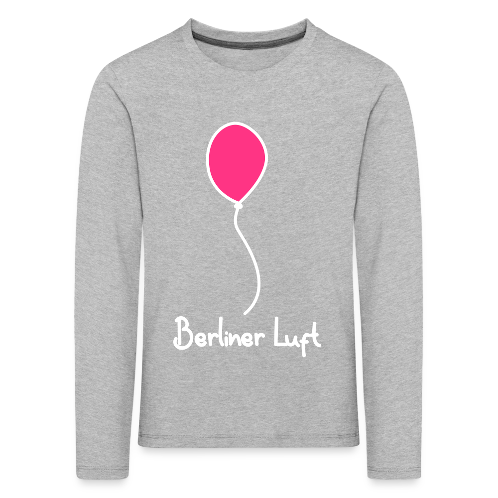 Berliner Luftballon - Kinder Langarmshirt - heather grey
