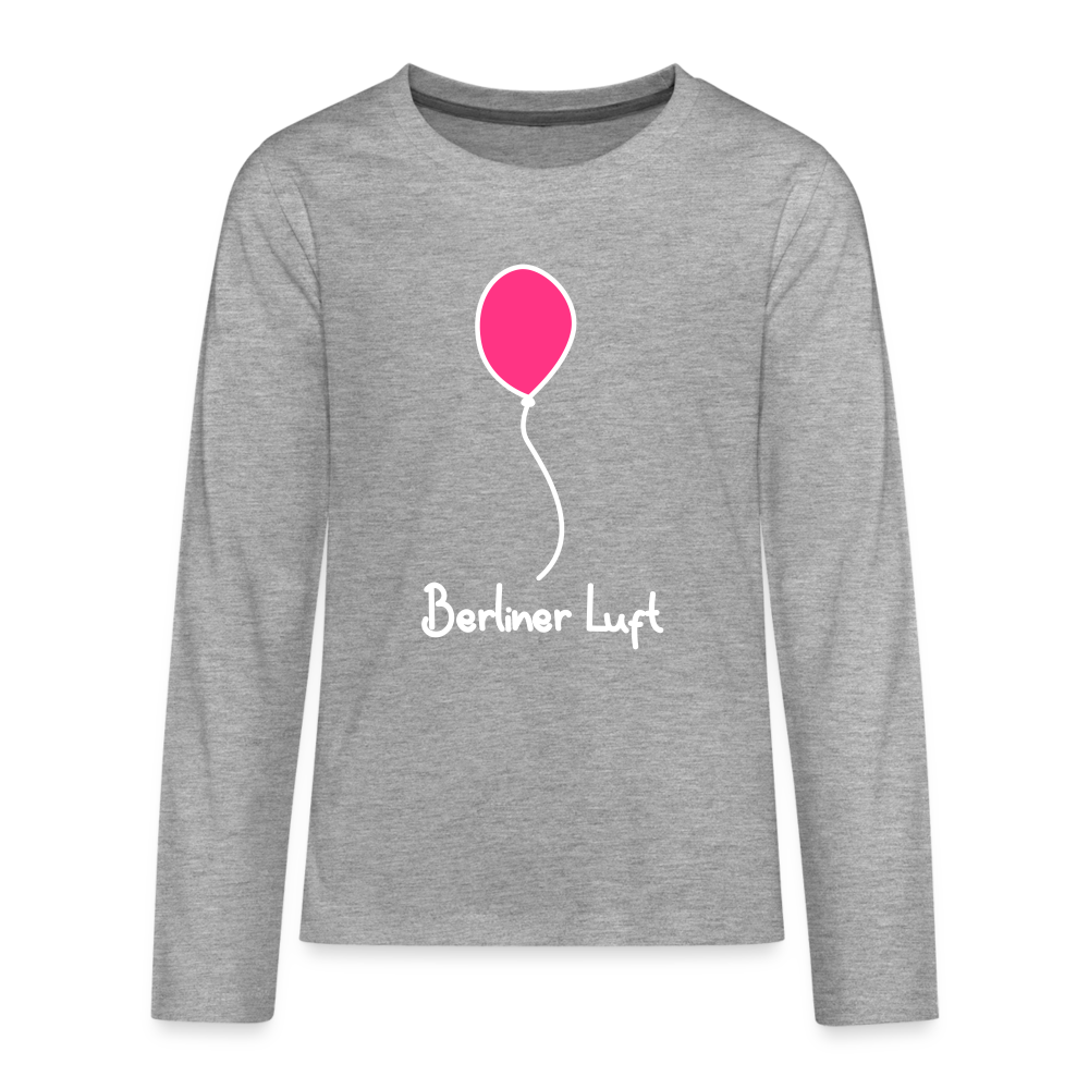 Berliner Luftballon - Teenager Langarmshirt - heather grey