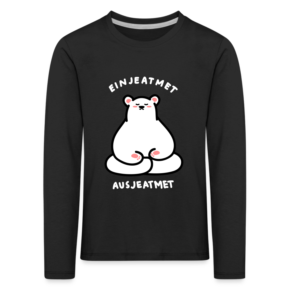 Einjeatmet - Kinder Langarmshirt - black