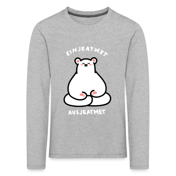 Einjeatmet - Kinder Langarmshirt - heather grey