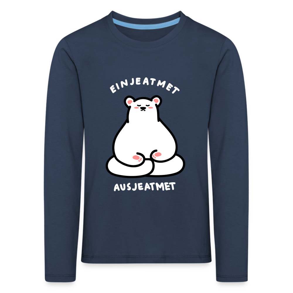Einjeatmet - Kinder Langarmshirt - navy